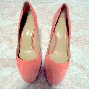 Ann Taylor suede heels- salmon